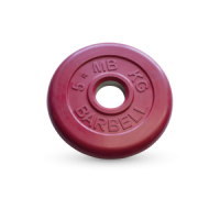 5 кг диск (блин) MB Barbell (красный) 50 мм.