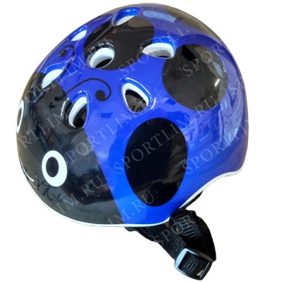 Шлем универсальный (синий с рисунком), 7 отверстий, на застежке D26052-3